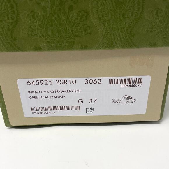 Gucci x Ken Scott GG Pursuit Floral Print Slide Slip On Flat Sandals Pink EU 37 - Picture 14 of 15